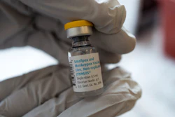 Registered pharmacist Sapana Patel holds a bottle of Monkeypox vaccine at a Pop-Up Monkeypox vaccination site on Wednesday, Aug. 3, 2022, in West Hollywood, Calif.
