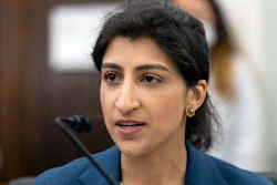 Lina Khan, then-nominee for Commissioner of the Federal Trade Commission (FTC), speaks during a Senate Committee on Commerce, Science, and Transportation confirmation hearing on Capitol Hill in Washington, April 21, 2021.