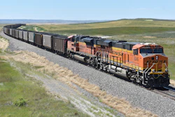 A BNSF Railway train in Seattle, July 27, 2015.