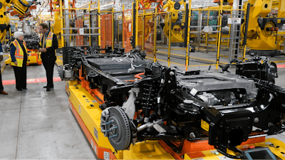 Treasury Secretary Janet L. Yellen tours the Ford Rouge Electric Vehicle Center before speaking about the Biden Administration's economic agenda in Dearborn, Mich., Thursday, Sept. 8, 2022.