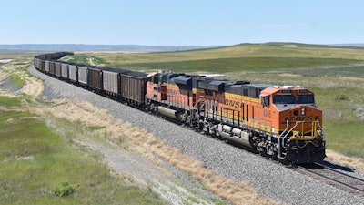 A BNSF train east of Hardin, Mont., July 15, 2020.