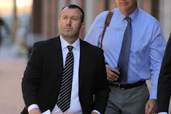 eBay former Senior Director of Safety and Security James Baugh arrives for his sentencing in a cyber stalking case at Moakley Federal Court on Thursday, Sept. 29, 2022, in Boston.