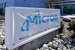 A sign marks the entrance of the Micron Technology automotive chip manufacturing plant on Feb. 11, 2022, in Manassas, Va.