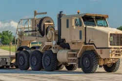 The trailers are designed to be pulled by the Oshkosh Heavy Equipment Transporter A1 currently in service with the U.S. Army.