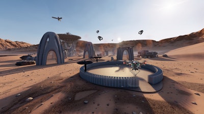 Future vision: Swarms of drones could also be used in space, for example on a future Mars mission.