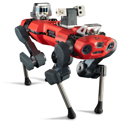 The LEAP rover is based on the legged robot, ANYmal, developed at ETH Zürich and its spin-off ANYbotics.