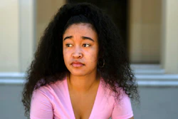 Marina Aina, a 21-year-old student majoring in American Studies at Pomona College, poses for photos on the school's campus in Claremont, Calif., Thursday, Sept. 22, 2022. Aina was used to getting paid for her internships and could not see taking an unpaid opportunity over a summer job. 'If I felt that it wasn't compensated then I wouldn't go for it because I wouldn't have the funds to cover it,' Aina says. 'I wouldn't want to ask my parents, who are helping me pay for college, to pay for something I'm doing over the summer.'