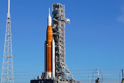 The NASA moon rocket as stands on Pad 39B for the Artemis 1 mission to orbit the Moon at the Kennedy Space Center, Tuesday, Sept. 6, 2022, in Cape Canaveral, Fla.