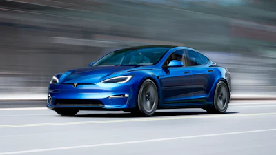 This photo provided by Tesla shows the 2022 Tesla Model S, a luxury electric sedan with an EPA-estimated range of up to 405 miles.