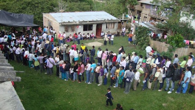 Members of Inzá, a community-based organization of peasants in Cauca, Colombia, gather for a General Assembly of the Asociación Campesina de Inzá Tierra Adentro in 2011. The group will be one of hundreds of nonprofits aided in Colombia, Peru and Venezuela by the $80 million Ford Foundation donation.