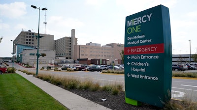 The MercyOne Des Moines Medical Center campus is seen, Thursday, Oct. 6, 2022, in Des Moines, Iowa. Diverted ambulances. Cancer treatment delayed. Electronic health records offline. These are just some of ripple effects of an apparent cyberattack on the major nonprofit health system that disrupted operations throughout the U.S.