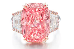 In this undated photo released by Sotheby's, The Williamson Pink Star is seen.