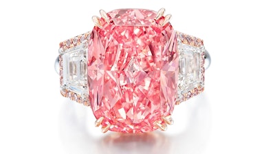 In this undated photo released by Sotheby's, The Williamson Pink Star is seen.