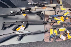This photo, provided by the Office of New York Attorney General Letitia James, on Aug. 28, 2022 shows some of the 296 firearms, including 177 ghost guns, that were surrendered to law enforcement at a gun buy-back event hosted by her office and the Utica, NY, Police Department.