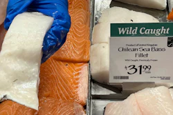 Fillets of Chilean sea bass caught near the U.K.-controlled South Georgia island are displayed for sale at a Whole Foods Market in Cleveland, Ohio, June 17, 2022.