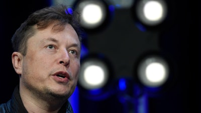 Elon Musk speaks at the SATELLITE Conference and Exhibition on March 9, 2020, in Washington.