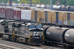 Norfolk Southern locomotive in the Conway Terminal, Conway, Pa., Sept. 15, 2022.