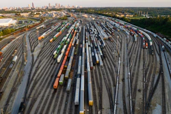 Freight train cars in a Norfolk Southern rail yard, Sept. 14, 2022, Atlanta.