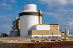 In this image provided by Georgia Power, the outside of the Unit 3 reactor containment building at Plant Vogtle in Waynesboro, Ga., is shown on Thursday, Oct. 13, 2022.