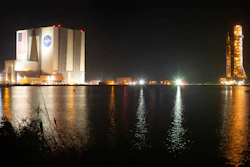 NASA's Space Launch System (SLS) rocket with the Orion spacecraft aboard is seen atop the mobile launcher as it rolls out to Launch Pad 39B, Friday, Nov. 4, 2022, at NASA's Kennedy Space Center in Florida.