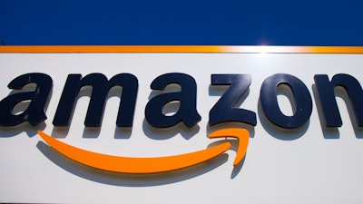 Amazon logo in Douai, France, April 16, 2020.