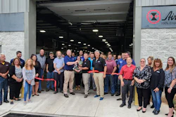 Chris Barry, manufacturing general manager, Michael Petry, production manager, Mark Steffens, Airline CEO, and other key staff members at an internal ribbon cutting ceremony at the new location, York, Pa.