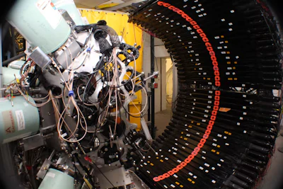 There are many different instruments designed to measure specific attributes of the particles created during experiments at FRIB – like this instrument called FDSi, which is built to measure charged particles, neutrons and photons.