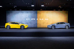 This photo provided by Toyota Motor Corporation shows new Toyota gas-electric Prius hybrid models.