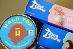 Blue Bunny and Halo Top brand ice cream products are seen in Englewood, N.J.