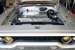 Kevin Erickson's electrified 1972 Plymouth Satellite is seen at his Commerce City, Colo., home on Sept. 20, 2022.