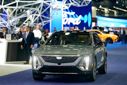 President Joe Biden drives a Cadillac Lyriq through the show room during a tour at the Detroit Auto Show, Wednesday, Sept. 14, 2022, in Detroit. About 900 workers at the new plant near Warren, Ohio, are the first to decide on union representation at a battery plant. The union says in a statement Friday, Dec. 9, that workers voted 710 to 16 for the UAW, a decision that is crucial to the future of the 372,000-member union.