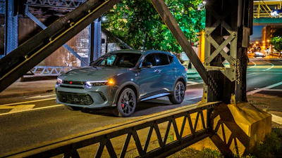This photo provided by Stellantis shows the 2023 Dodge Hornet, an all-new compact SUV that shares underpinnings with the Alfa Romeo Tonale.