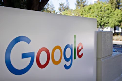 In this Oct. 20, 2015 file photo is signage outside Google headquarters in Mountain View, Calif.