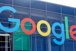 A sign is shown on a Google building at their campus in Mountain View, Calif., on Sept. 24, 2019.