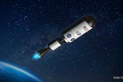 Artist concept of Demonstration for Rocket to Agile Cislunar Operations (DRACO) spacecraft, which will demonstrate a nuclear thermal rocket engine.
