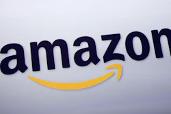 he Amazon logo is displayed at a news conference in New York on Sept. 28, 2011.