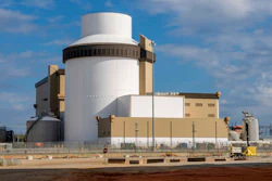 In this image provided by Georgia Power, the outside of the Unit 3 reactor containment building at Plant Vogtle in Waynesboro, Ga., is shown on Oct. 13, 2022.