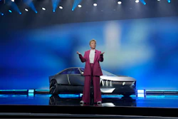 Peugeot CEO Linda Jackson unveils the Peugeot Inception Concept car during the Stellantis keynote at the CES tech show Thursday, Jan. 5, 2023, in Las Vegas.