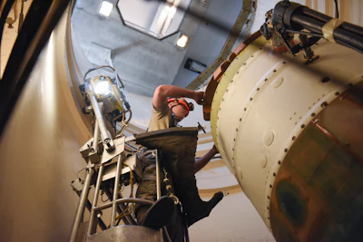 In this image provided by the U.S. Air Force, Airman 1st Class Jackson Ligon, 341st Missile Maintenance Squadron technician, prepares a spacer on an intercontinental ballistic missile during a Simulated Electronic Launch-Minuteman test Sept. 22, 2020, at a launch facility near Malmstrom Air Force Base in Great Falls, Mont. The U.S. says it is tracking a suspected Chinese surveillance balloon that has been spotted over U.S. airspace for a couple days but the Pentagon decided not to shoot it down due to risks of harm for people on the ground. One of the places the balloon was spotted was Montana, which is home to one of the nation's three nuclear missile silo fields at Malmstrom Air Force Base.