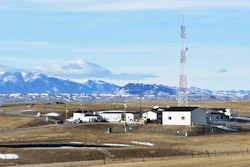 A U.S. Air Force installation surrounded by farmland near Harlowton, Mont., Feb. 7, 2023.