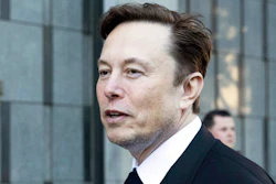Elon Musk departs the Phillip Burton Federal Building and United States Court House in San Francisco on Jan. 24, 2023.