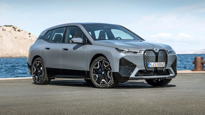 This photo provided by BMW shows the 2022 BMW iX, an all-electric SUV with an EPA-estimated range of up to 324 miles.