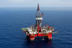 The Centenario deep-water drilling platform off the coast of Veracruz, Mexico, in the Gulf of Mexico, is pictured on Nov. 22, 2013.