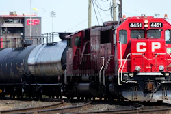 Canadian Pacific trains sit idle on the tracks due to a strike at the main CP Rail train yard in Toronto, March 21, 2022. The first major railroad merger since the 1990s could be approved Wednesday, March 15, 2023, when federal regulators announce their decision on Canadian Pacific's $31 billion acquisition of Kansas City Southern railroad.