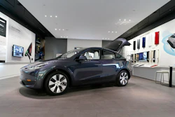 A Tesla Model Y Long Range is displayed on Feb. 24, 2021, at the Tesla Gallery in Troy, Mich. U.S. auto safety regulators have opened an investigation into Tesla’s Model Y SUV after getting two complaints that the steering wheels can come off while being driven. The National Highway Traffic Safety Administration says the probe covers an estimated 120,000 vehicles from the 2023 model year.