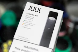 A Juul electronic cigarette starter kit is seen at a smoke shop on Dec. 20, 2018, in New York.