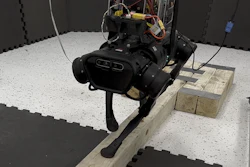 A Carnegie Mellon University team designed a four-legged robotic system that can walk a balance beam, a likely first.