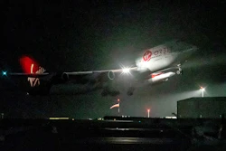 A repurposed Virgin Atlantic Boeing 747 aircraft, named Cosmic Girl, carrying Virgin Orbit's LauncherOne rocket, takes off from Spaceport Cornwall at Cornwall Airport, Newquay, England, on Jan. 9, 2023. Virgin Orbit said Thursday March 16, 2023 it is pausing all operations amid reports that the company is furloughing almost all its staff as part of a bid to seek a funding lifeline.