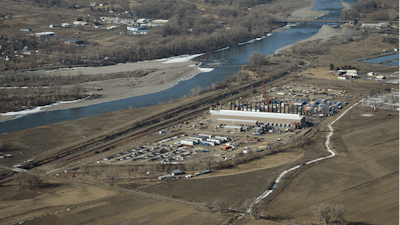 The Northwestern Energy's Laurel Generating Station, a natural gas-fired power plant, seen under construction near Laurel, Mont., on April 4, 2016.