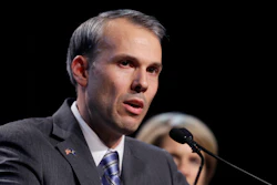Mark Totten, Democratic candidate for Michigan attorney general, gives his concession speech during an election night rally in Detroit, Nov. 4, 2014.